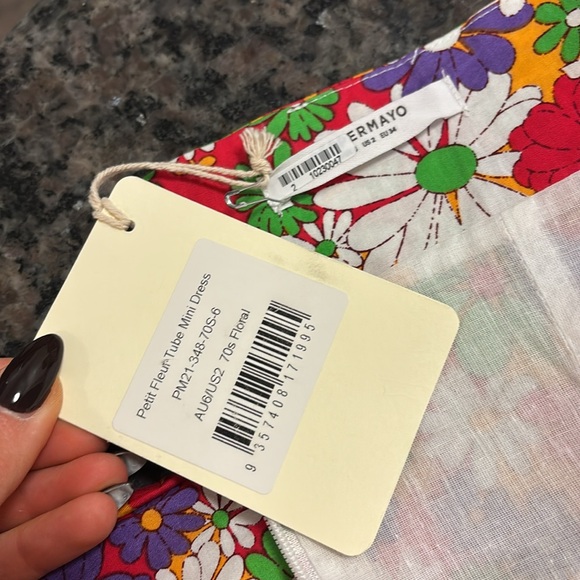 Peppermayo Floral Strapless Dress mini back zipper new with tags - Picture 3 of 6